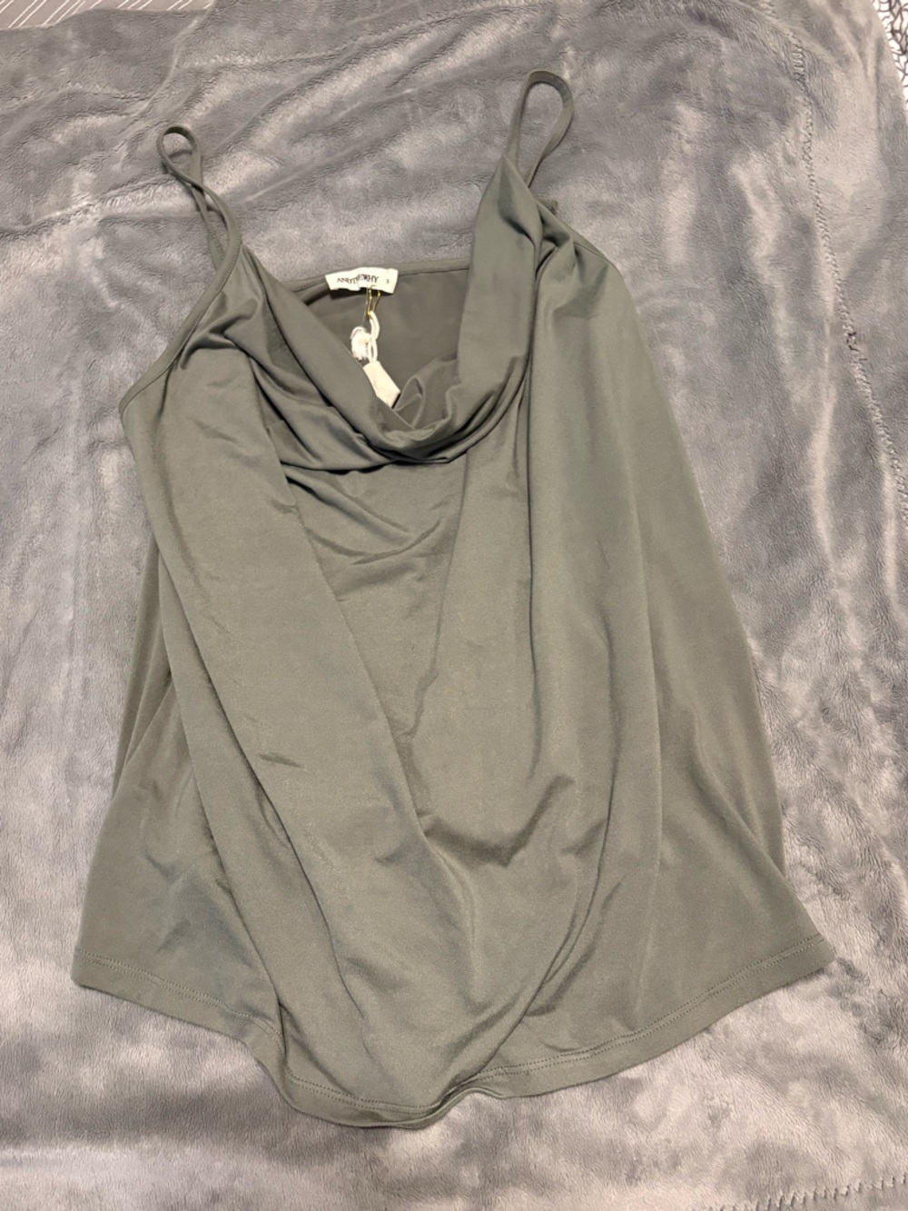 Light Olive Green Draped Top